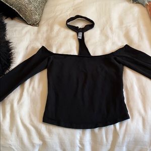 American Apparel black off the shoulder